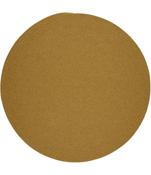 Rhody Solid Wool Vintage Gold S109 10 ft. X 10 ft. Round Rug