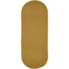 Rhody Solid Wool Vintage Gold S109 2 ft. X 4 ft. Oval Runner Braided Rug