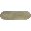 Rhody Solid Wool Moss Green S111 8 in. X 28 in. Stair Tread Set-of-13 Braided Rug