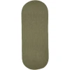 Rhody Solid Wool Moss Green S111 2 ft. X 4 ft. Oval Runner Braided Rug