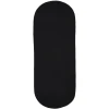 Rhody Solid Wool Black S112 2 ft. X 4 ft. Oval Runner Braided Rug