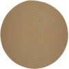 Rhody Solid Wool Taupe S114 4 ft. X 4 ft. Round Braided Rug