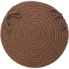 Rhody Solid Wool Walnut S116 15 in. X 15 in. Chair Pad Braided Rug