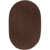 Rhody Solid Wool Walnut S116 3 ft. X 5 ft. Oval Braided Rug