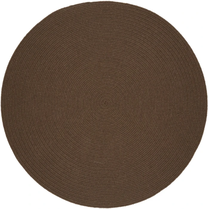 Rhody Solid Wool Walnut S116 8 ft. X 8 ft. Round Rug