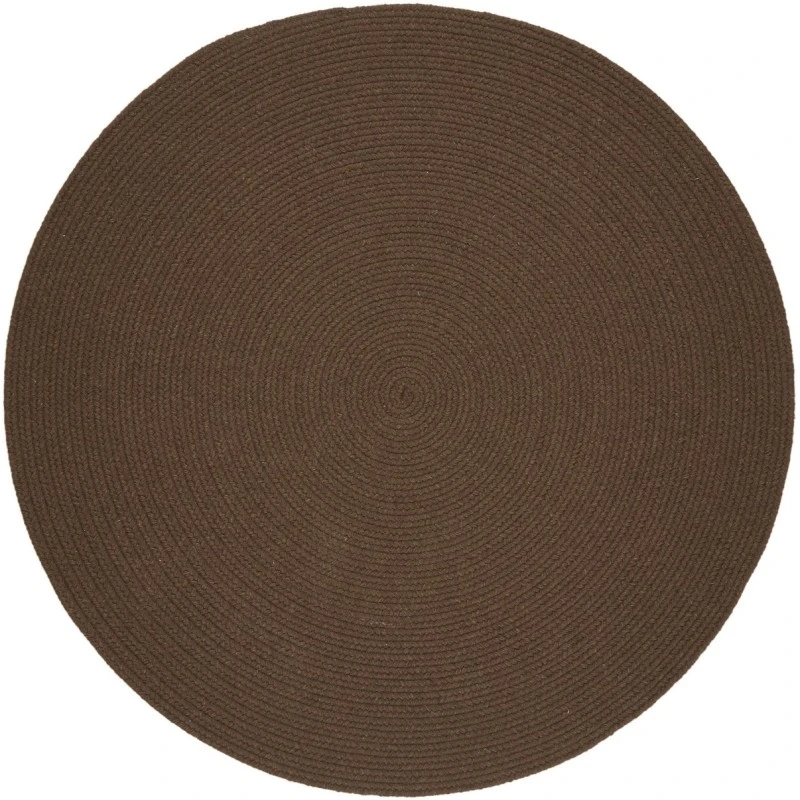 Rhody Solid Wool Walnut S116 10 ft. X 10 ft. Round Rug