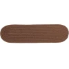 Rhody Solid Wool Walnut S116 8 in. X 28 in. Stair Tread Set-of-13 Braided Rug
