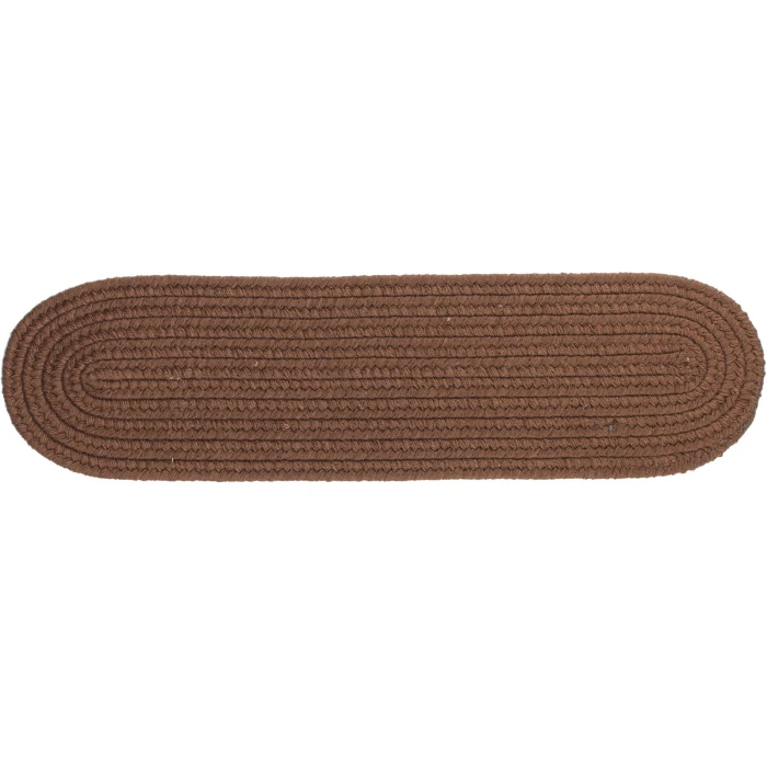 Rhody Solid Wool Walnut S116 8 in. X 28 in. Stair Tread Rug