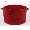 Rhody Solid Wool Scarlet S120 18 in. X 12 in. Basket Braided Rug