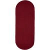 Rhody Solid Wool Scarlet S120 2 ft. X 4 ft. Oval Runner Braided Rug
