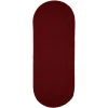 Rhody Solid Wool Barn Red S121 2 ft. X 4 ft. Oval Runner Braided Rug