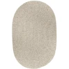 Rhody Solid Wool Lt. Gray S123 3 ft. X 5 ft. Oval Braided Rug