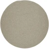 Rhody Solid Wool Lt. Gray S123 4 ft. X 4 ft. Round Braided Rug