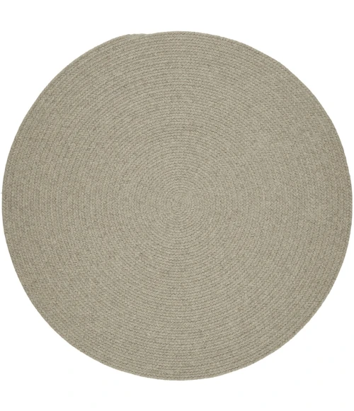 Rhody Solid Wool Lt. Gray S123 4 ft. X 4 ft. Round Rug