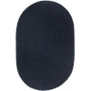 Rhody Solid Wool Navy S156 3 ft. X 5 ft. Oval Braided Rug