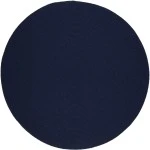Rhody Solid Wool Navy S156 8 ft. X 8 ft. Round Braided Rug