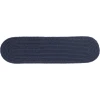Rhody Solid Wool Navy S156 8 in. X 28 in. Stair Tread Set-of-13 Braided Rug