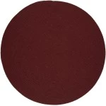 Rhody Solid Wool Red Wine S157 8 ft. X 8 ft. Round Braided Rug