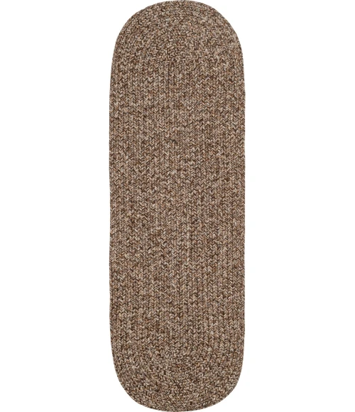 Rhody Sandi Brown SA38 2 ft. X 6 ft. Oval Runner Rug