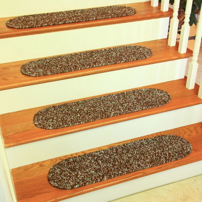 Rhody Sandi Brown SA38 8 in. X 28 in. Stair Tread Set-of-4 Rug