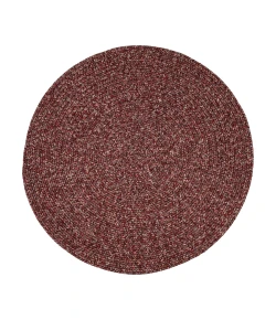 Rhody Sandi Sangria SA48 4 ft. X 4 ft. Round Braided Rug