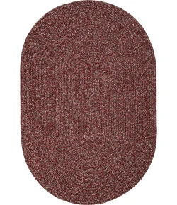 Rhody Sandi Sangria SA48 8 ft. X 11 ft. Oval Braided Rug
