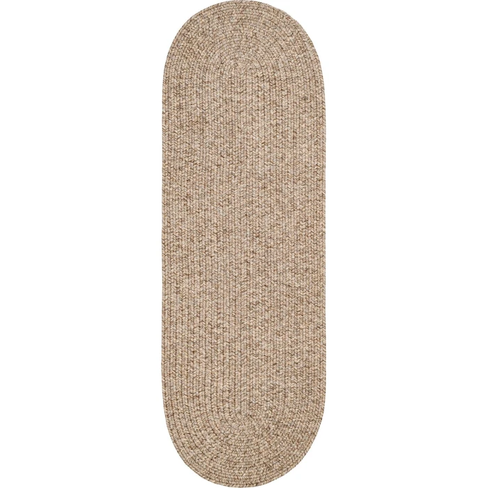 Rhody Sandi Oatmeal SA58 2 ft. X 8 ft. Oval Runner Rug