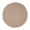 Rhody Sandi Oatmeal SA58 6 ft. X 6 ft. Round Braided Rug