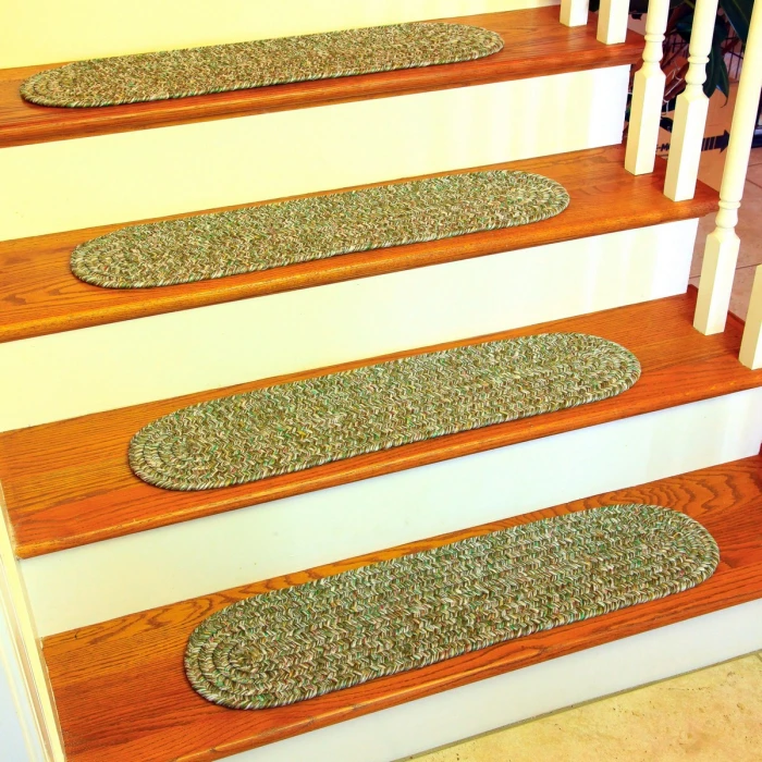Rhody Sandi Bayleaf SA68 8 in. X 28 in. Stair Tread Set-of-4 Rug