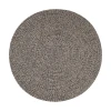 Rhody Sandi Graphite SA88 6 ft. X 6 ft. Round Braided Rug