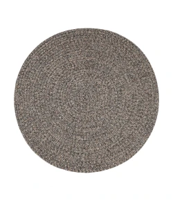 Rhody Sandi Graphite SA88 4 ft. X 4 ft. Round Braided Rug
