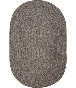 Rhody Sandi Graphite SA88 8 ft. X 11 ft. Oval Braided Rug