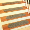 Rhody Sandi Graphite SA88 8 in. X 28 in. Stair Tread Set-of-13 Braided Rug