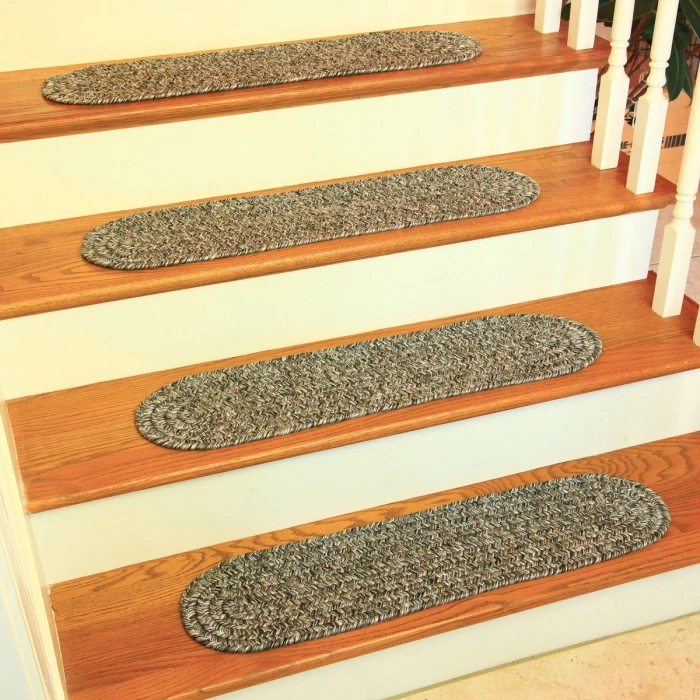 Rhody Sandi Graphite SA88 8 in. X 28 in. Stair Tread Set-of-13 Rug