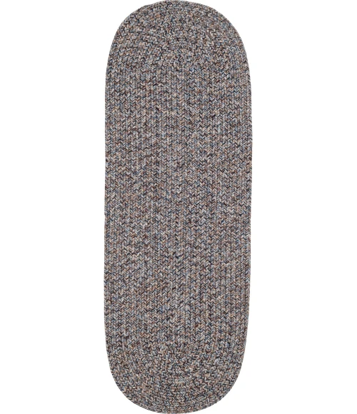 Rhody Sandi Denim SA98 2 ft. X 6 ft. Oval Runner Rug