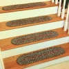 Rhody Sophia Brown SO35 8 in. X 28 in. Stair Tread Set-of-13 Braided Rug