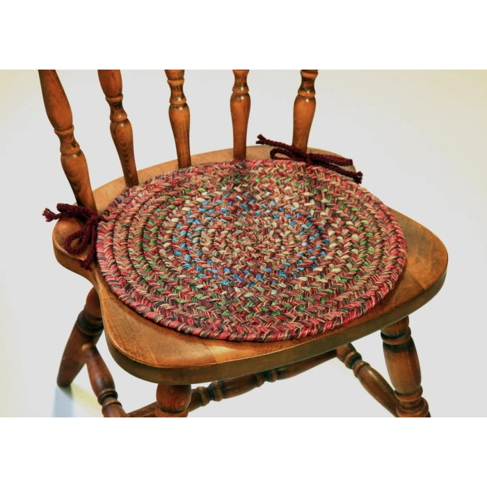 Rhody Sophia Burgundy Red SO45 15 in. X 15 in. Chair Pad Set-of-4 Rug