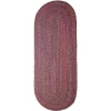 Rhody Sophia Burgundy Red SO45 2 ft. X 4 ft. Oval Runner Braided Rug