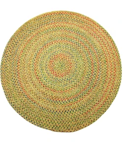 Rhody Sophia Sand Natural SO55 4 ft. X 4 ft. Round Braided Rug
