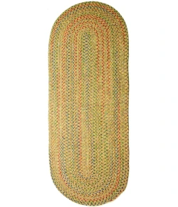 Rhody Sophia Sand Natural SO55 2 ft. X 8 ft. Oval Runner Braided Rug