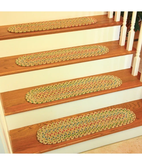 Rhody Sophia Sand Natural SO55 8 in. X 28 in. Stair Tread Set-of-13 Rug