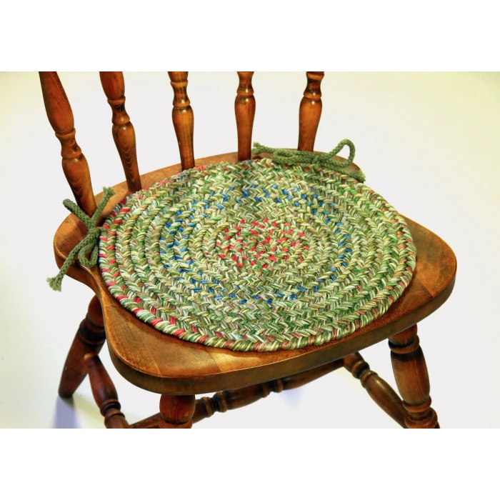 Rhody Sophia Moss Green SO65 15 in. X 15 in. Chair Pad Set-of-4 Rug