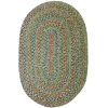 Rhody Sophia Moss Green SO65 4 ft. X 6 ft. Oval Braided Rug