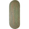 Rhody Sophia Moss Green SO65 2 ft. X 4 ft. Oval Runner Braided Rug