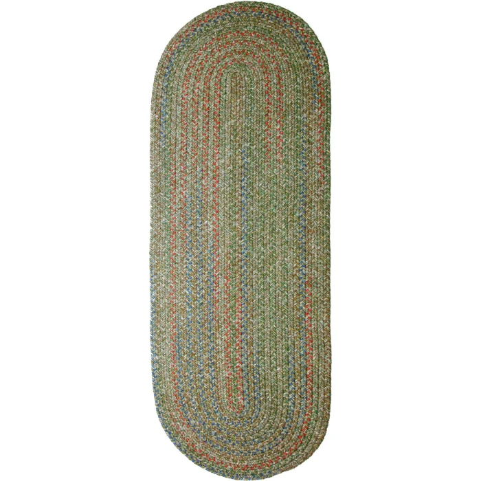 Rhody Sophia Moss Green SO65 2 ft. X 6 ft. Oval Runner Rug