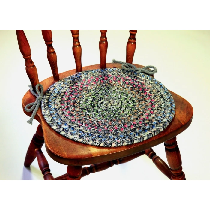 Rhody Sophia Graphite Gray SO85 15 in. X 15 in. Chair Pad Set-of-4 Rug