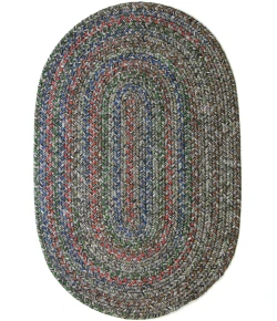 Rhody Sophia Graphite Gray SO85 8 ft. X 11 ft. Oval Braided Rug