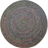Rhody Sophia Graphite Gray SO85 6 ft. X 6 ft. Round Braided Rug