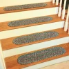 Rhody Sophia Graphite Gray SO85 8 in. X 28 in. Stair Tread Set-of-13 Braided Rug