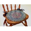 Rhody Sophia Denim Blue SO95 15 in. X 15 in. Chair Pad Set-of-4 Braided Rug